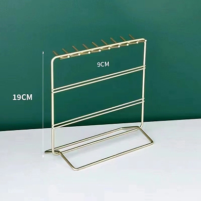 Supports de tour d'affichage de bijoux en fer rectangulaire, support organisateur de bijoux pour boucles d'oreilles, Bracelet, stockage de collier