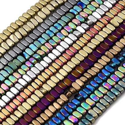 Гальванические нити из синтетических немагнитных гематитовых бусин, прямоугольные