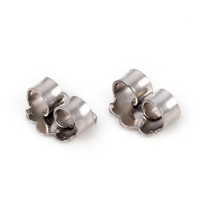 304 Stainless Steel Ear Nuts, Butterfly Earring Backs for Post Earrings