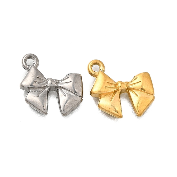 304 прелести нержавеющей стали, очарование бантом, ионное покрытие (ip)