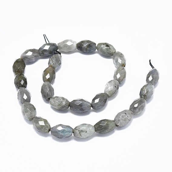 Chapelets de perles labradorite naturelle , facette, ovale