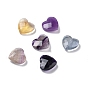 Natural Fluorite Beads, Faceted, Half Drilled, Heart