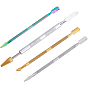4 Pcs Stainless Steel Tool Kits, Including Cuticle Pusher and Cutter, Skin Push and Leather Edge Dye Pen