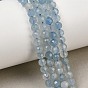 Natural Blue Calcite Beads Strands, Faceted Round