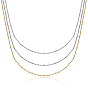 925 collares de cadenas satélite de plata esterlina