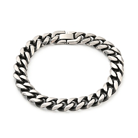 201 Stainless Steel Curb Chain Bracelets, Cuban Link Chain Bracelet