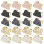 20Pcs 5 Colors Zinc Alloy & Acrylic Drawer Cabinets Handles, with 20Pcs Screw, Cloud Shape, Light Gold