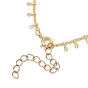 Brass Curb Chain Necklaces, with Charms and Spring Ring Clasps