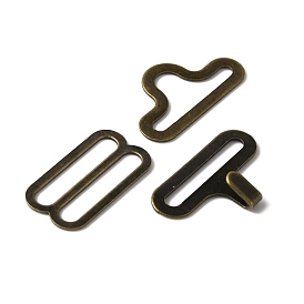 Conjunto de clip de hardware de pajarita de hierro, Sujetador de gancho de clip de corbata de metal para correa de corbata ajustable