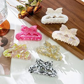 Cellulose Acetate Claw Hair Clips, Hair Accessories for Women & Girl, Bowknot