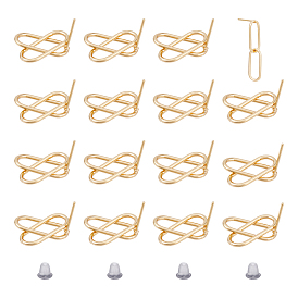 Овальные латунные компоненты для сережек-гвоздиков, с пластиковыми гайками уха