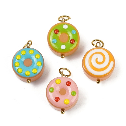 304 нержавеющая сталь с подвесками ручной работы в технике лэмпворк, пончик