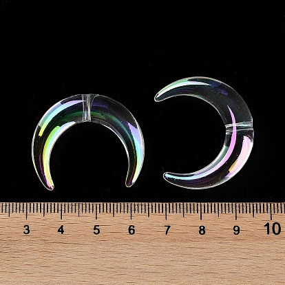 Transparent Acrylic Beads, Moon