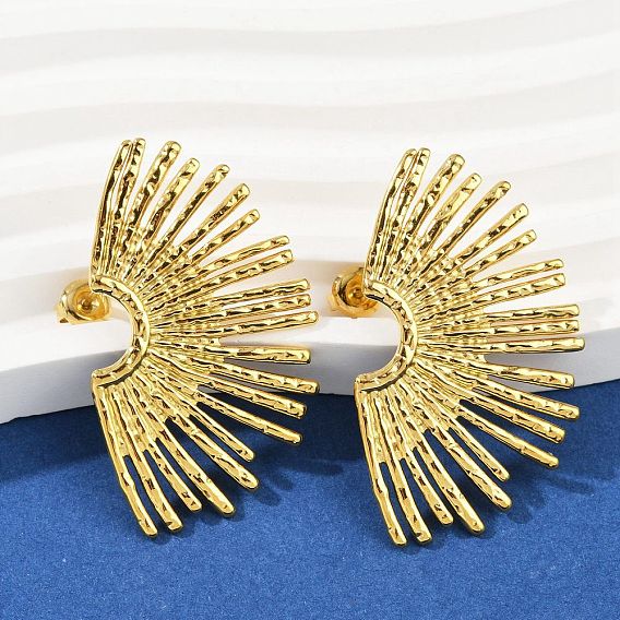 304 из нержавеющей стали серьги, цветок