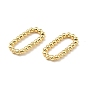Rack Plating Brass Imitation Round Beading Links Rings, Cadmium Free & Lead Free, Oval, Long-Lasting Plated