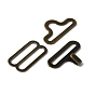 Iron Bow Tie Hardware Clip Set, Metal Cravat Clip Hook Fastener for Adjustable Necktie Strap