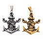 304 из нержавеющей стали большие кулоны, якорь с пиратским шармом
