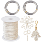 10 Meter glitzerndes Samtband, mit 2 Rollen Aluminiumdraht