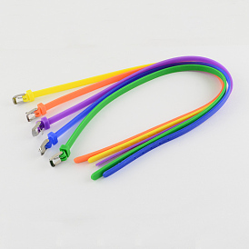 Hot Selling! Adjustable Rubber Silicon Bracelets, with Stainless Steel Clasps, 370x6x1.5mm