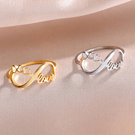 201 кольца для пальцев из нержавеющей стали для женщин, бесконечность