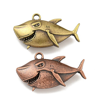 Сплавочные подвески тибетского стиля, акула, без кадмия и без свинца