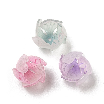 Термоусадочные пластиковые колпачки для бусин, 5-лепестковый бутон