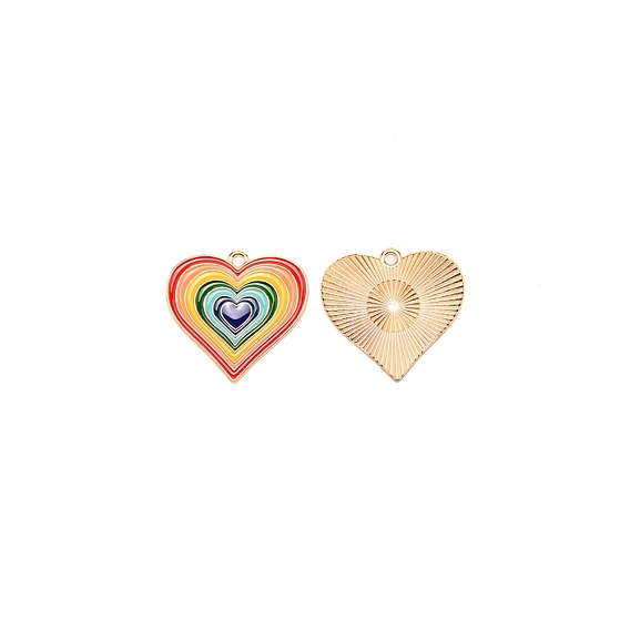 Zinc Alloy Pendants, with Emanel, Heart