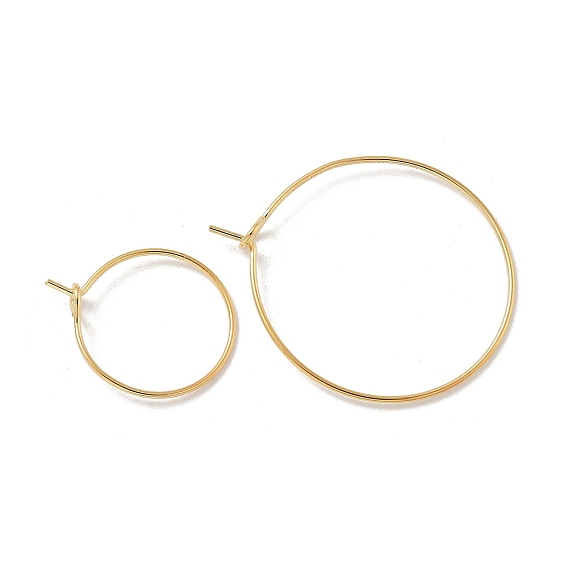 Латунная фурнитура для хооп серег, без кадмия, без никеля и без свинца, бокал шарма кольца, круглые кольца