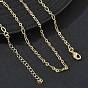 2.7MM Brass Textured Figaro Chain Necklaces for Women, Long-Lasting Plated