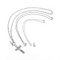 304 Stainless Steel Pendant Necklaces Sets, with Cable Chains, Curb Chains, Toggle Clasps and Alloy Pendants, Crucifix Cross and Heart, For Easter