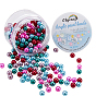 Eco-Friendly Plastic Imitation Pearl Beads, High Luster, No Hole Beads, Round