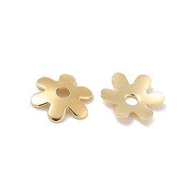 Brass Bead Caps, 6-Petal Flower