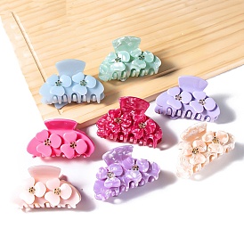Flower Cellulose Acetate Claw Hair Clips, Hair Accessories for Women & Girls