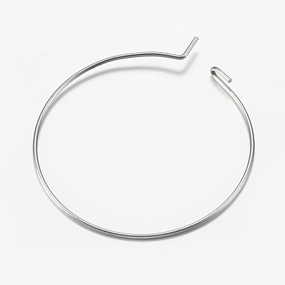 316 Surgical Stainless Steel Hoop Earrings Findings, Wine Glass Charms Findings