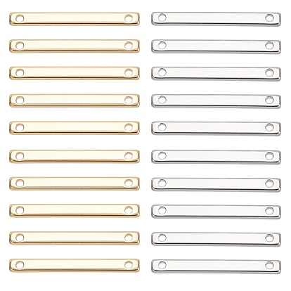 Brass Links Connectors, Nickel Free, Rectangle