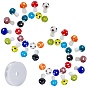 DIY Stretch Bracelets Making Kits, include Mushroom Handmade Lampwork Beads, Elastic Crystal Thread