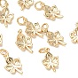 SHEGRACE Brass Charms, Cadmium Free & Nickel Free & Lead Free, Leaf Charms