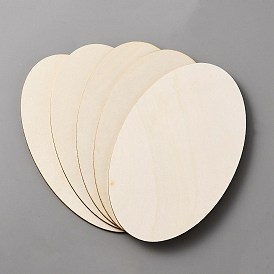 Незаконченные деревянные листы, тополь древесина ремесленные принадлежности, овальные