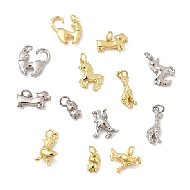 Латунные подвески, долговечный, без свинца и без кадмия, стойки покрытие, с целью перехода в кольце, настоящий 18k позолоченный/платиновый