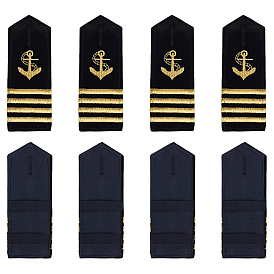 4 пары эполет из полиэфирного волокна, прямоугольные