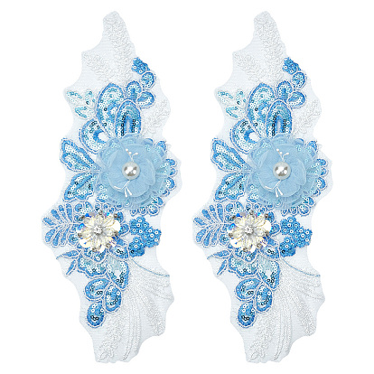 3d аппликации из полиэстерового кружева с цветочным узором, шитье украшений, аксессуары для костюмов своими руками