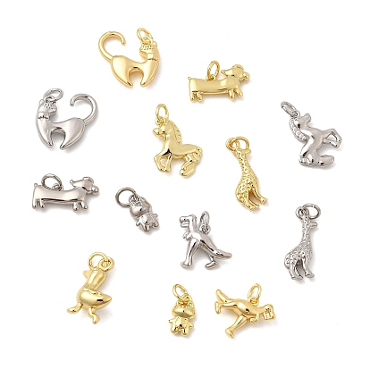 Латунные подвески, долговечный, без свинца и без кадмия, стойки покрытие, с целью перехода в кольце, настоящий 18k позолоченный/платиновый