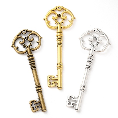 Тибетский Стиль цинковый сплав большие кулоны, ключ