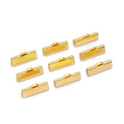 Extrémités de sertissage de ruban de fer, 8x20mm, Trou: 2mm