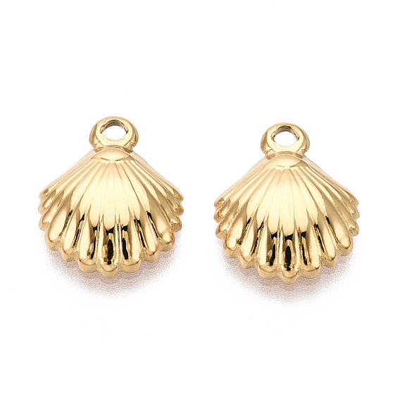 Текстурированные 304 подвески из нержавеющей стали в форме ракушки, ионное покрытие (ip)