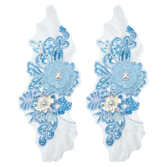 3d аппликации из полиэстерового кружева с цветочным узором, шитье украшений, аксессуары для костюмов своими руками