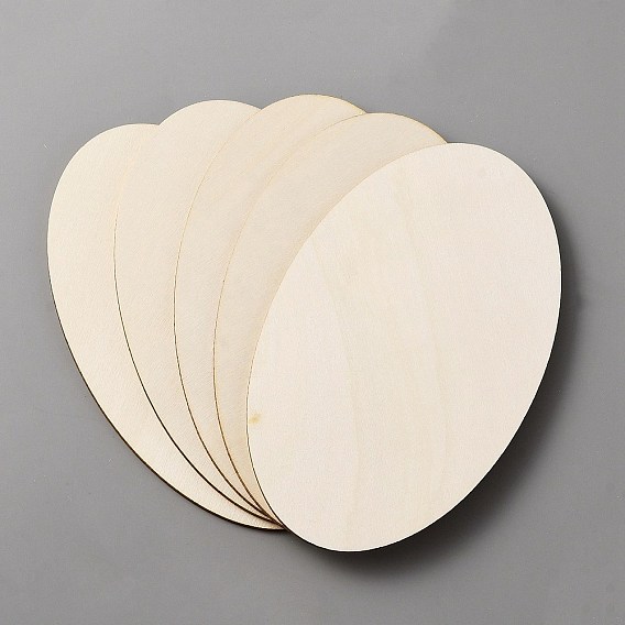 Незаконченные деревянные листы, тополь древесина ремесленные принадлежности, овальные