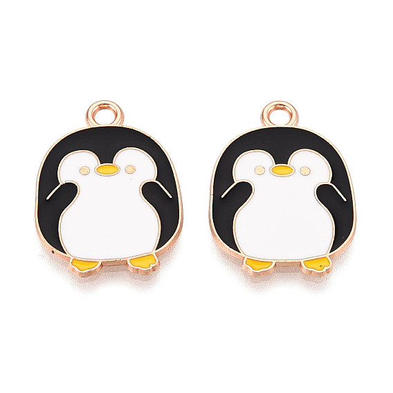 Подвески из сплава и эмали, пингвин, без кадмия и без свинца, золотые