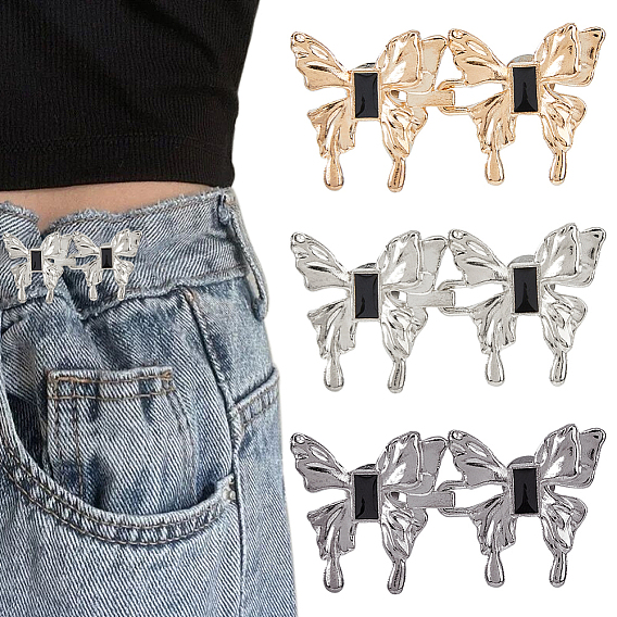 12 пары 3 цвета бабочки, регулируемые джинсовые пуговицы из сплава, подтяжка талии, швейные застежки для аксессуаров к одежде