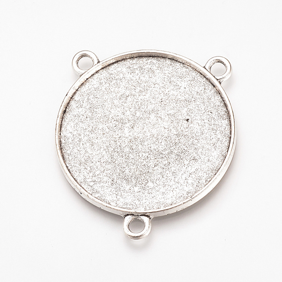 Компоненты люстры из сплава тибетского стиля ссылки настройки, чашки безель с краями, без свинца, плоско-круглые